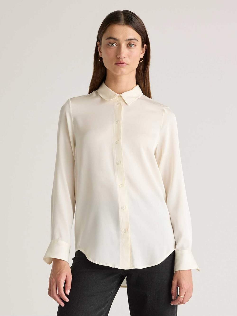 Quince Washable Silk Blouse Medium